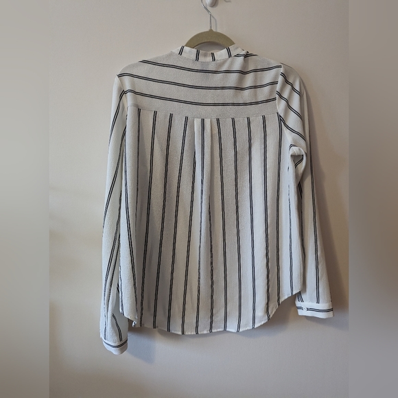 Forever 21 White with Black Stripes Blouse - Picture 5 of 5